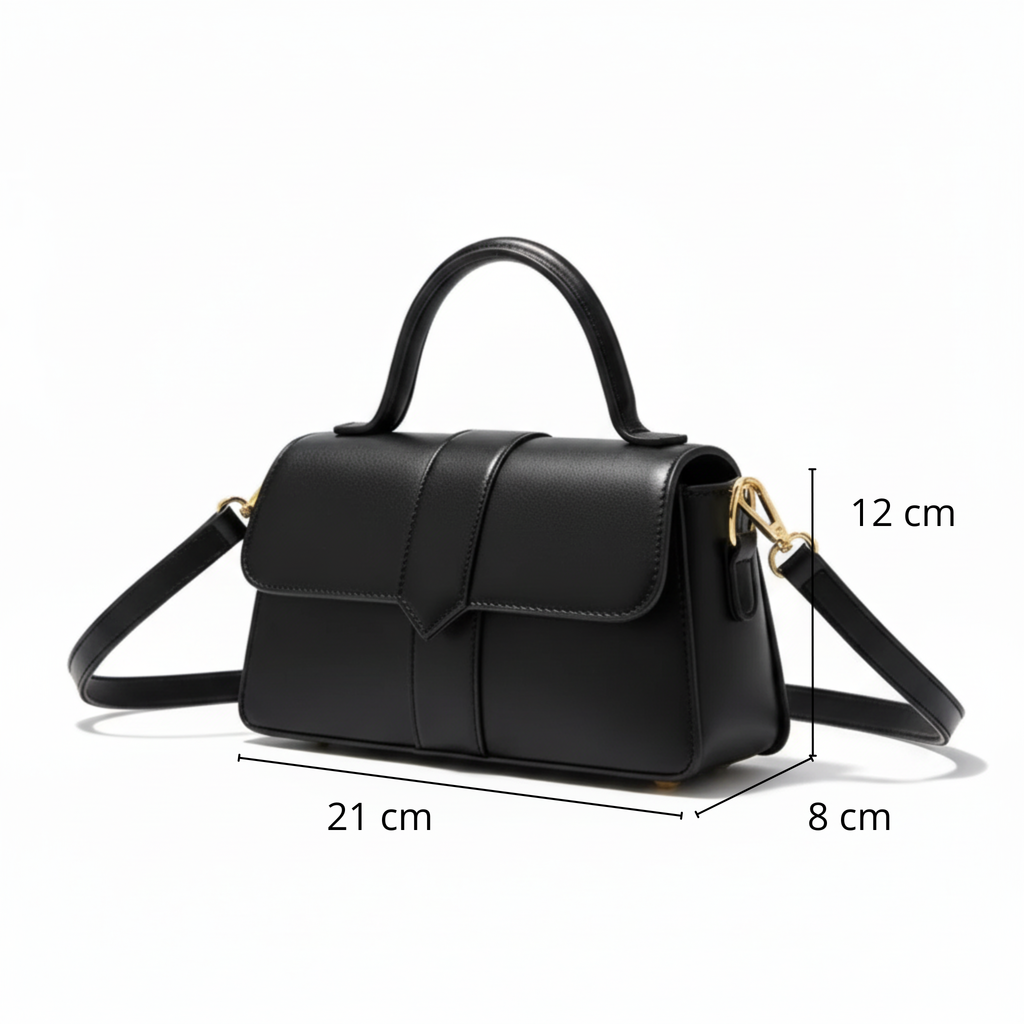 Sac bandoulière femme en similicuir carré élégant - Tina