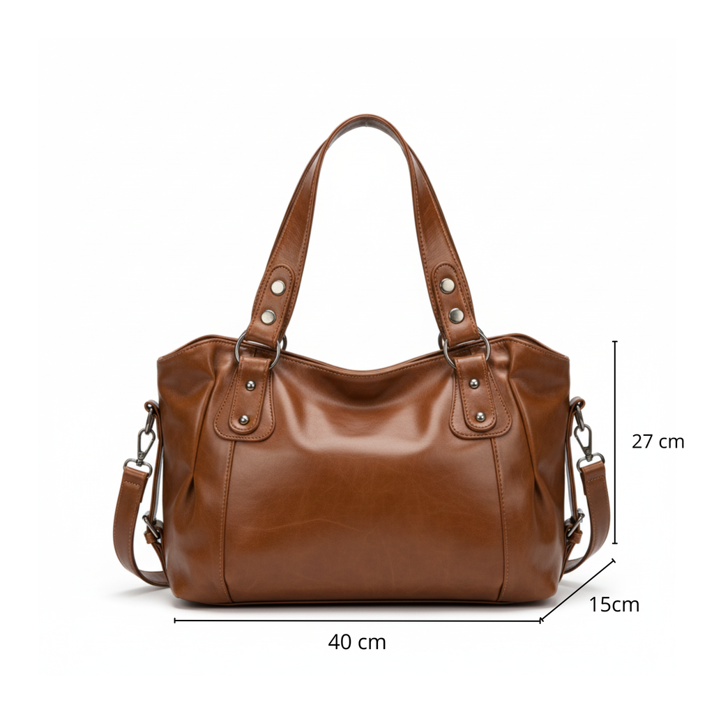 Sac bandoulière femme en similicuir souple grande capacité - Aurelia