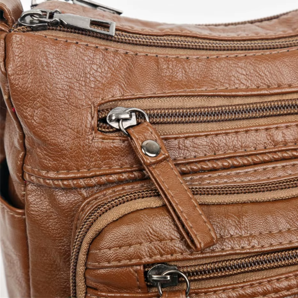 Sac Bandoulière Femme Vintage Multi-Poches - Lyne