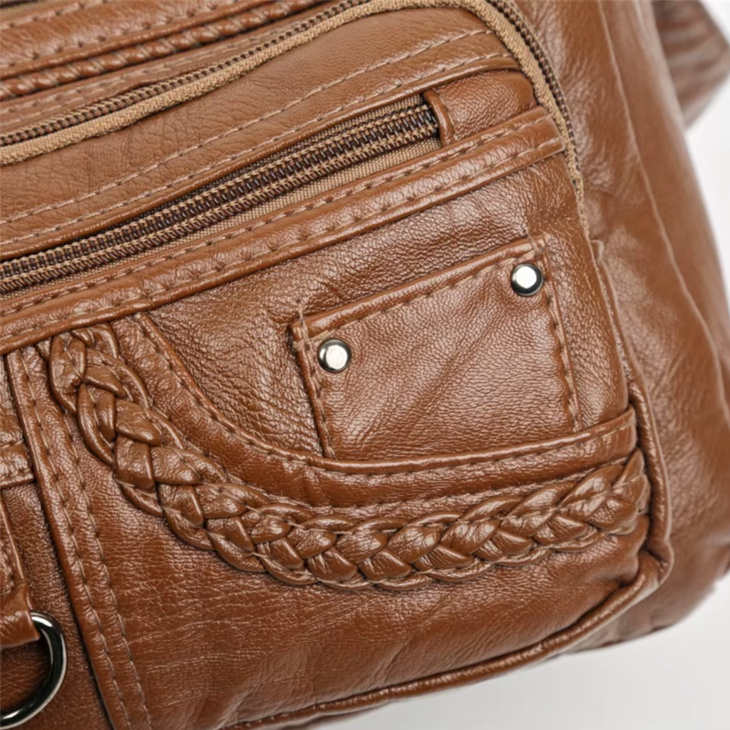Sac Bandoulière Femme Vintage Multi-Poches - Lyne