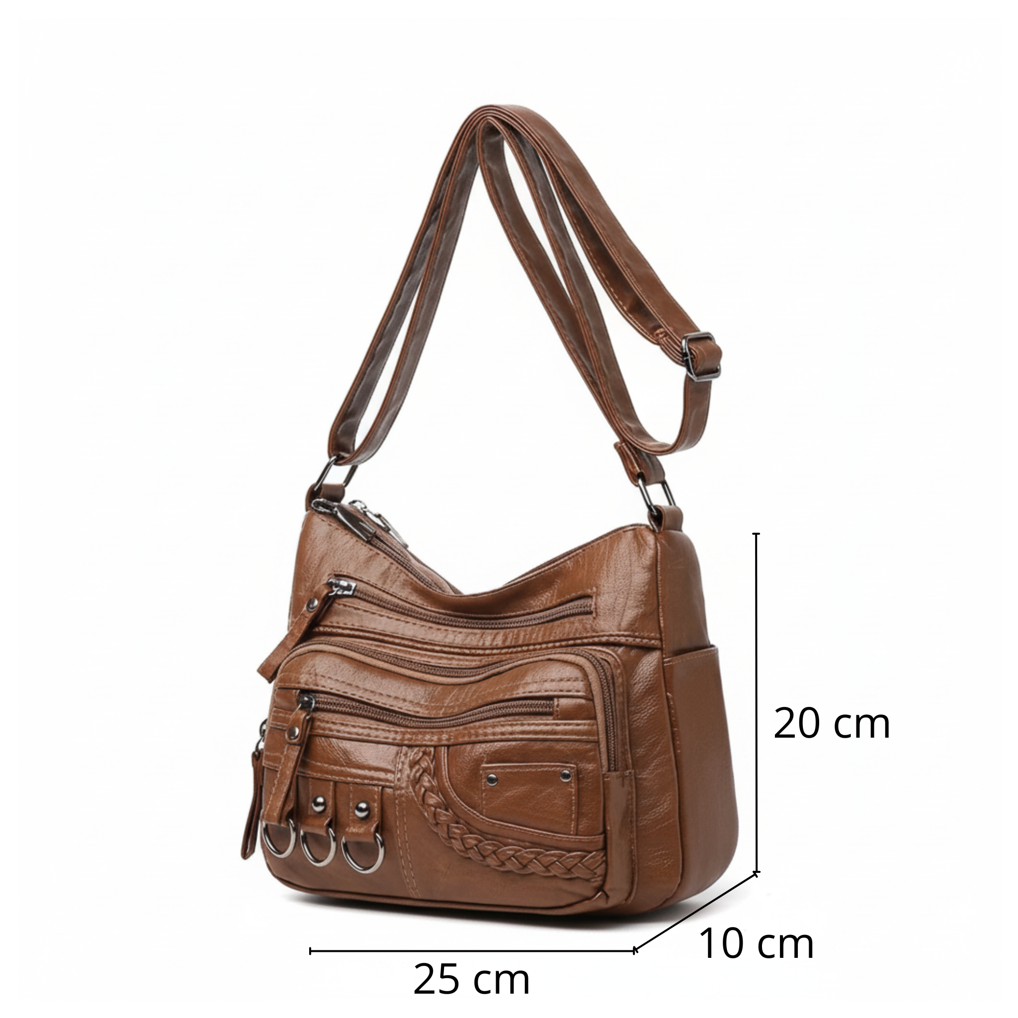 Sac Bandoulière Femme Vintage Multi-Poches - Lyne