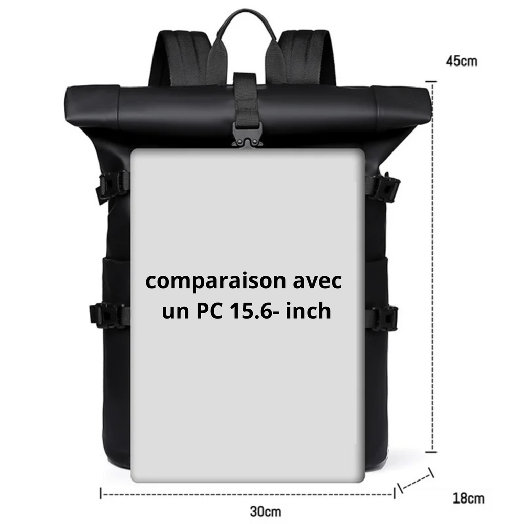 Sac à Dos Étanche Homme Noir | Marco