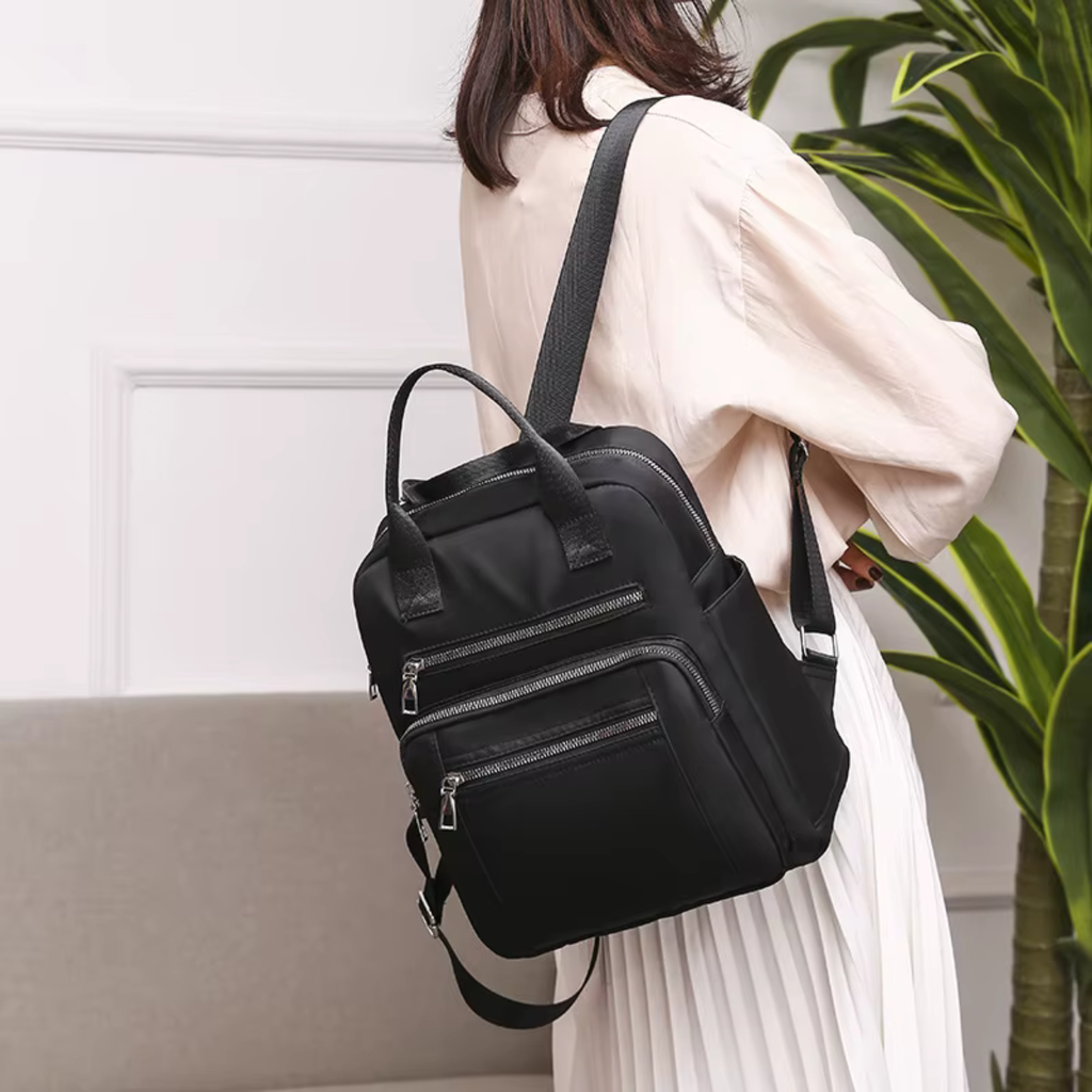 Sac à Dos Femme Grande Capacité Noir | Léa