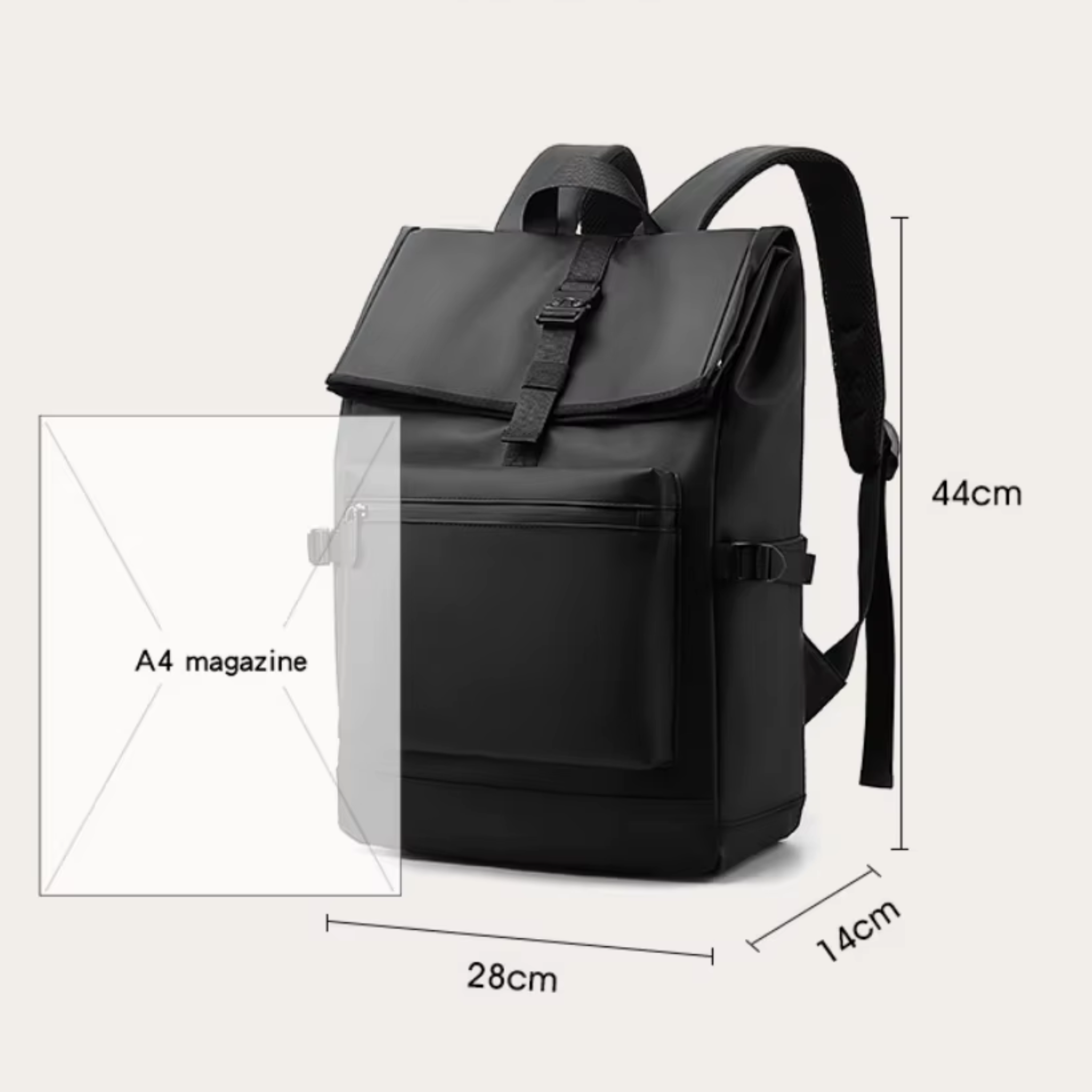 Sac à Dos Ordinateur 17" Homme Noir | Hugo