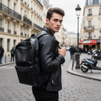 Cuir noir 3/4
