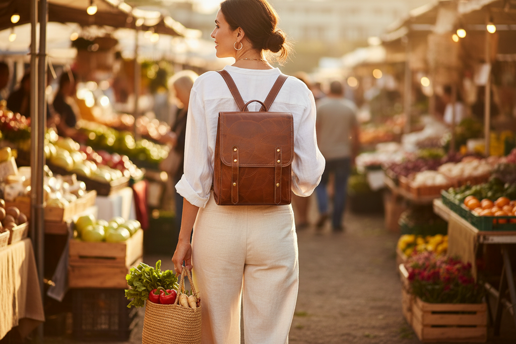 Femme 35s sac noir marché