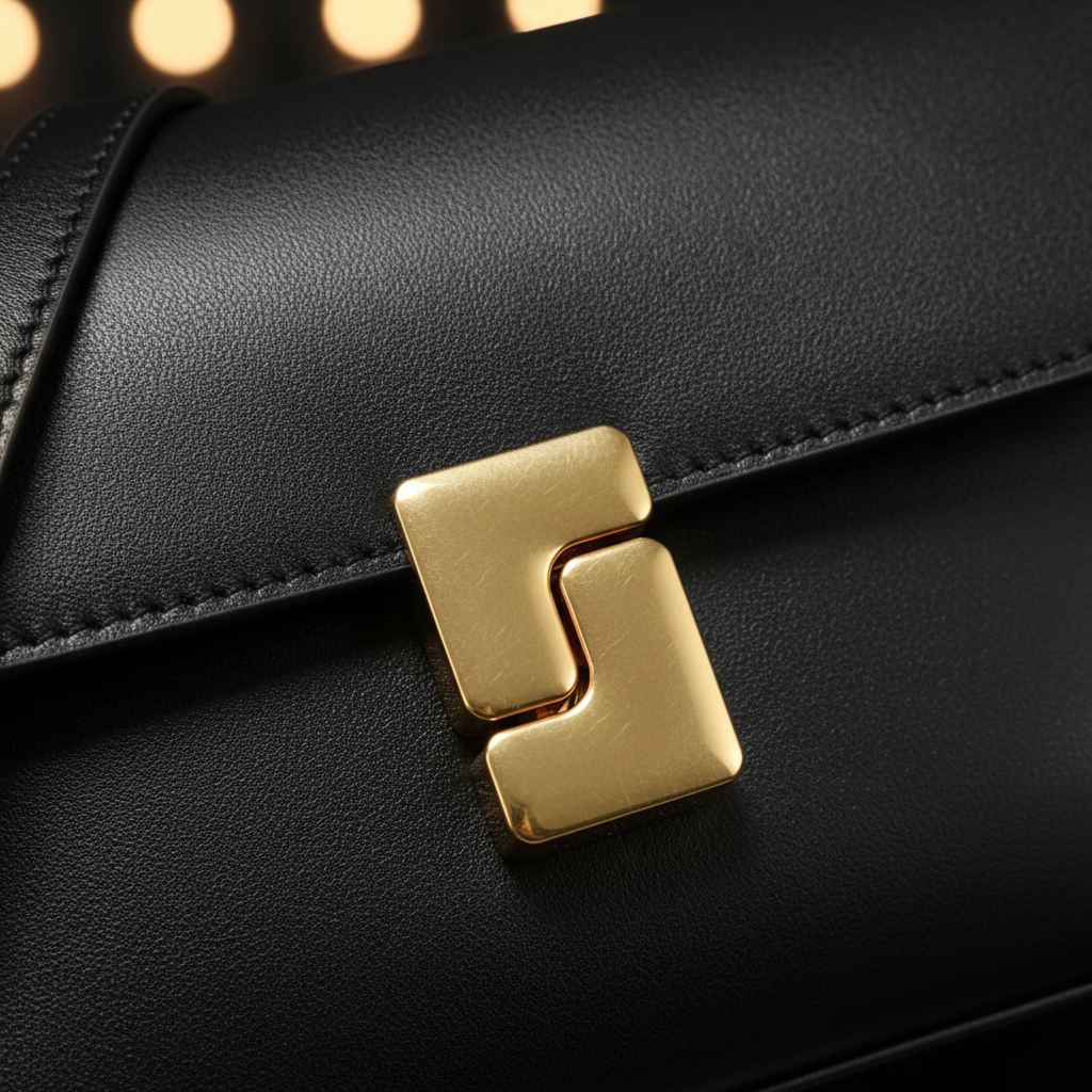 Gold S clasp close-up