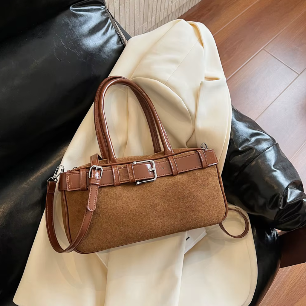 Sac bandoulière femme vintage en similicuir grande capacité - Liora