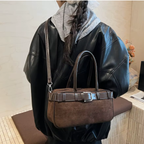 Sac bandoulière femme vintage en similicuir grande capacité - Liora