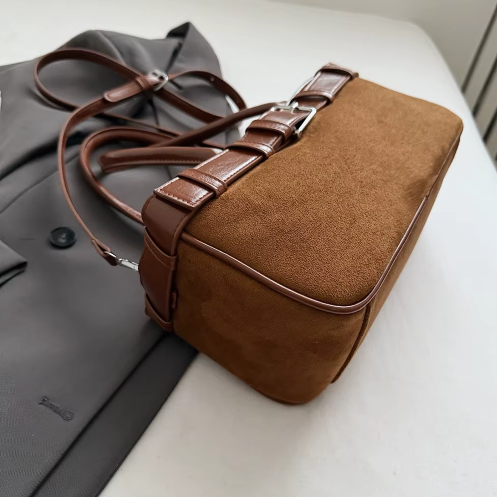 Sac bandoulière femme vintage en similicuir grande capacité - Liora