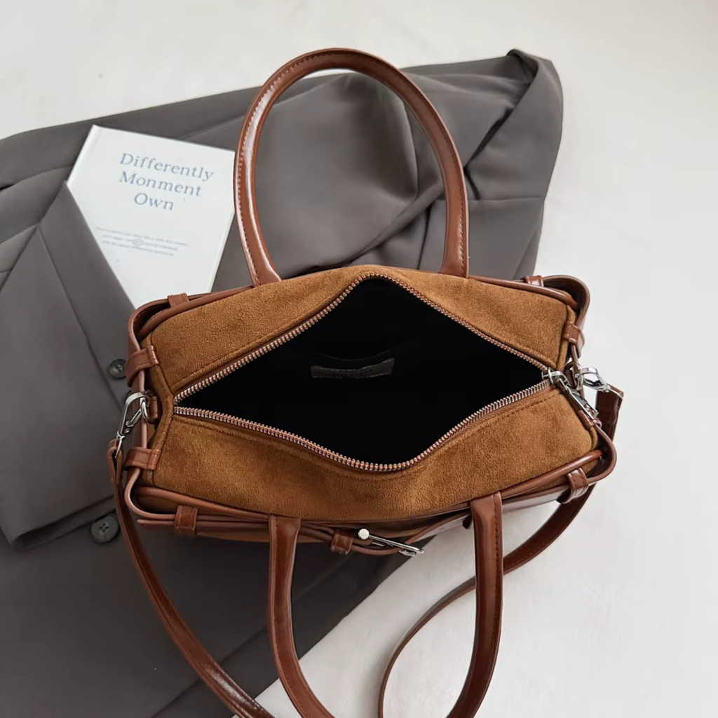 Sac bandoulière femme vintage en similicuir grande capacité - Liora