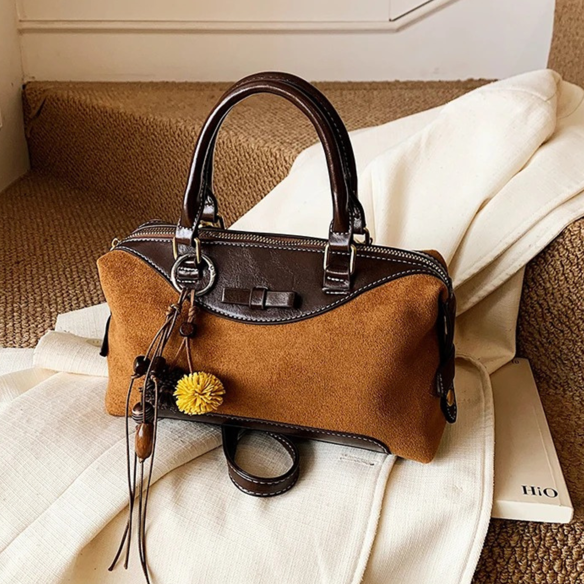Sac bandoulière femme en similicuir compact - Sienna