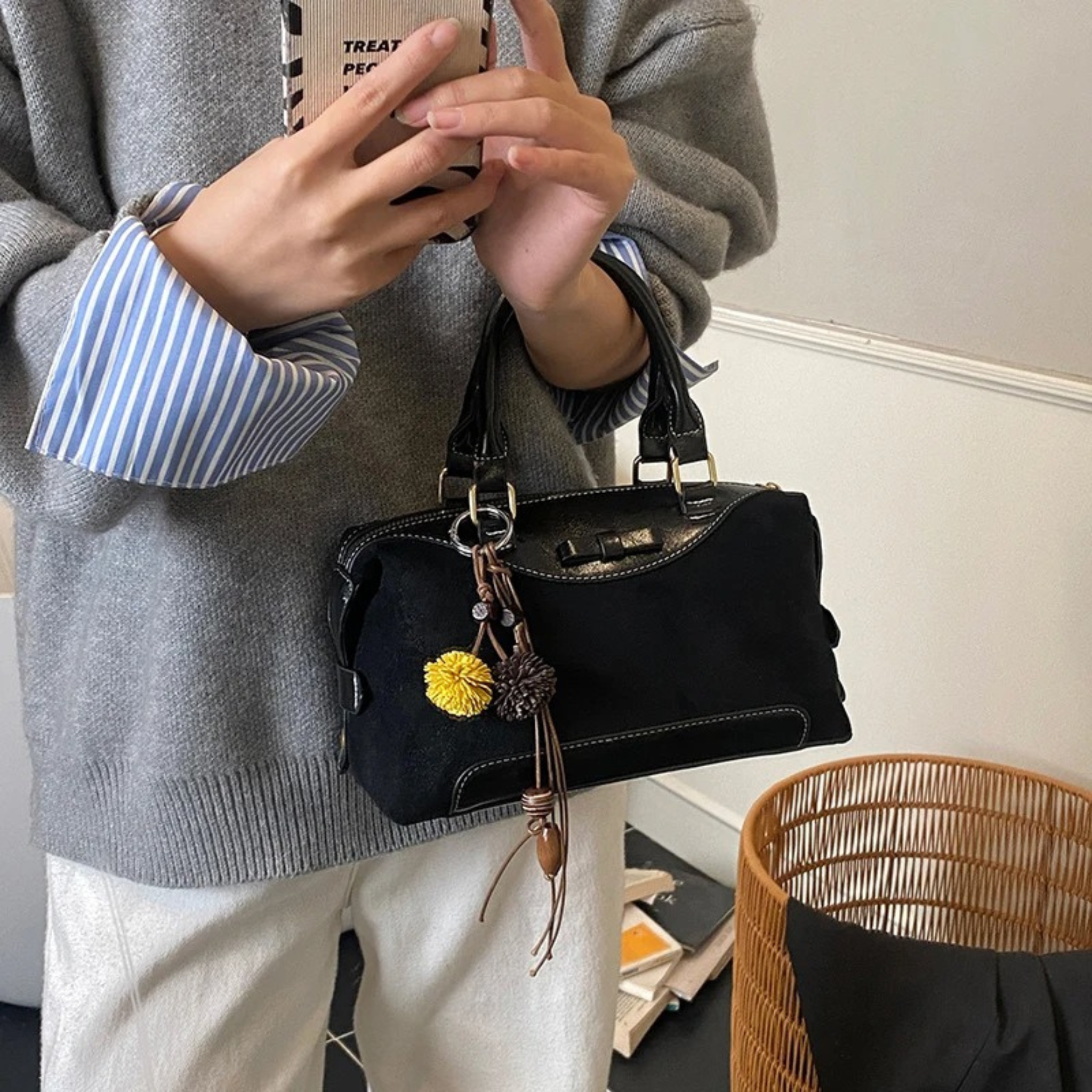 Sac bandoulière femme en similicuir compact - Sienna