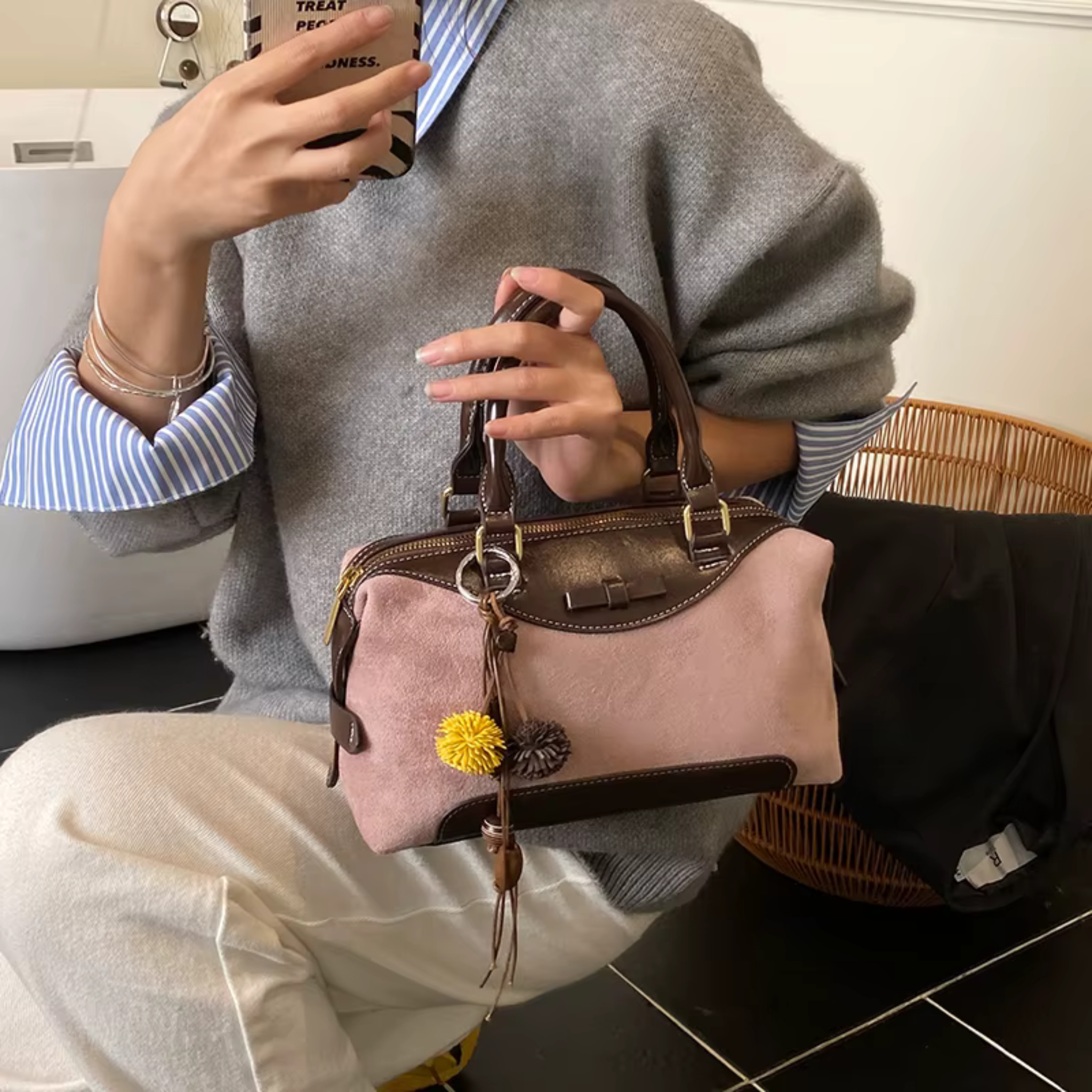 Sac bandoulière femme en similicuir compact - Sienna