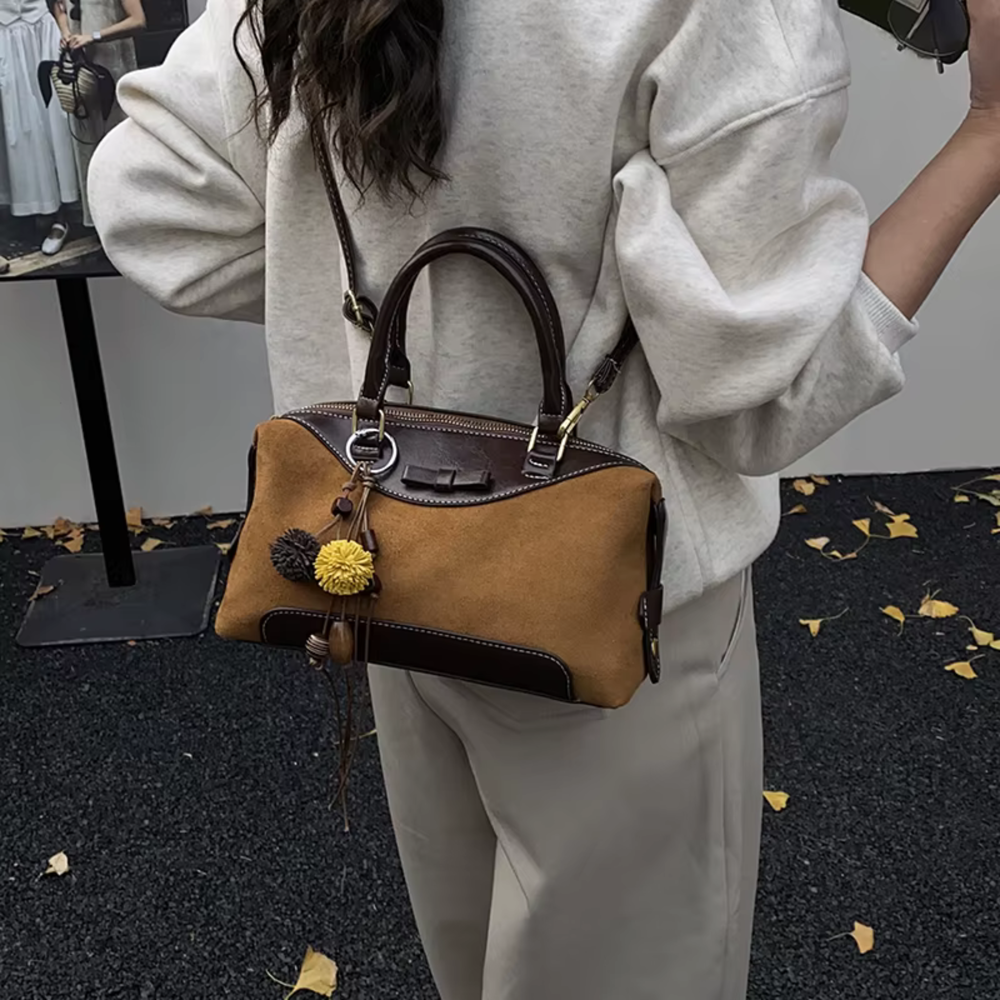Sac bandoulière femme en similicuir compact - Sienna