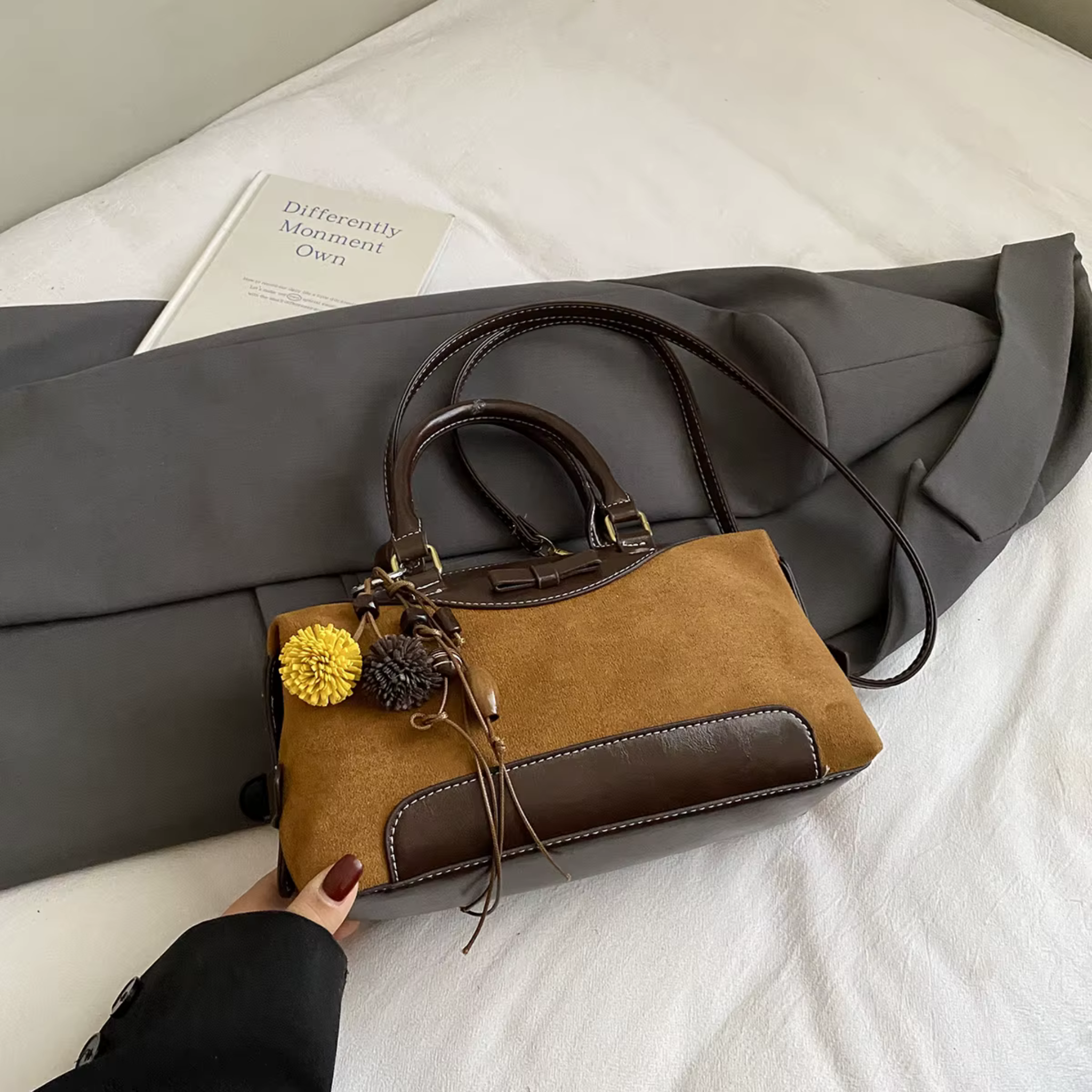 Sac bandoulière femme en similicuir compact - Sienna