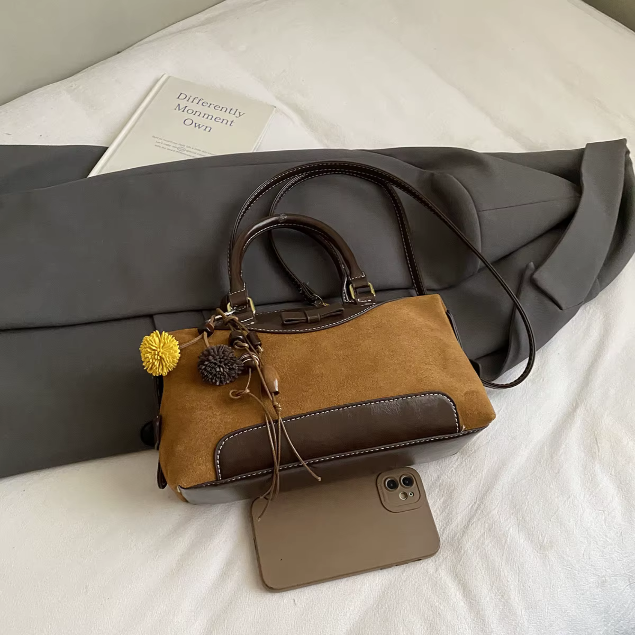 Sac bandoulière femme en similicuir compact - Sienna