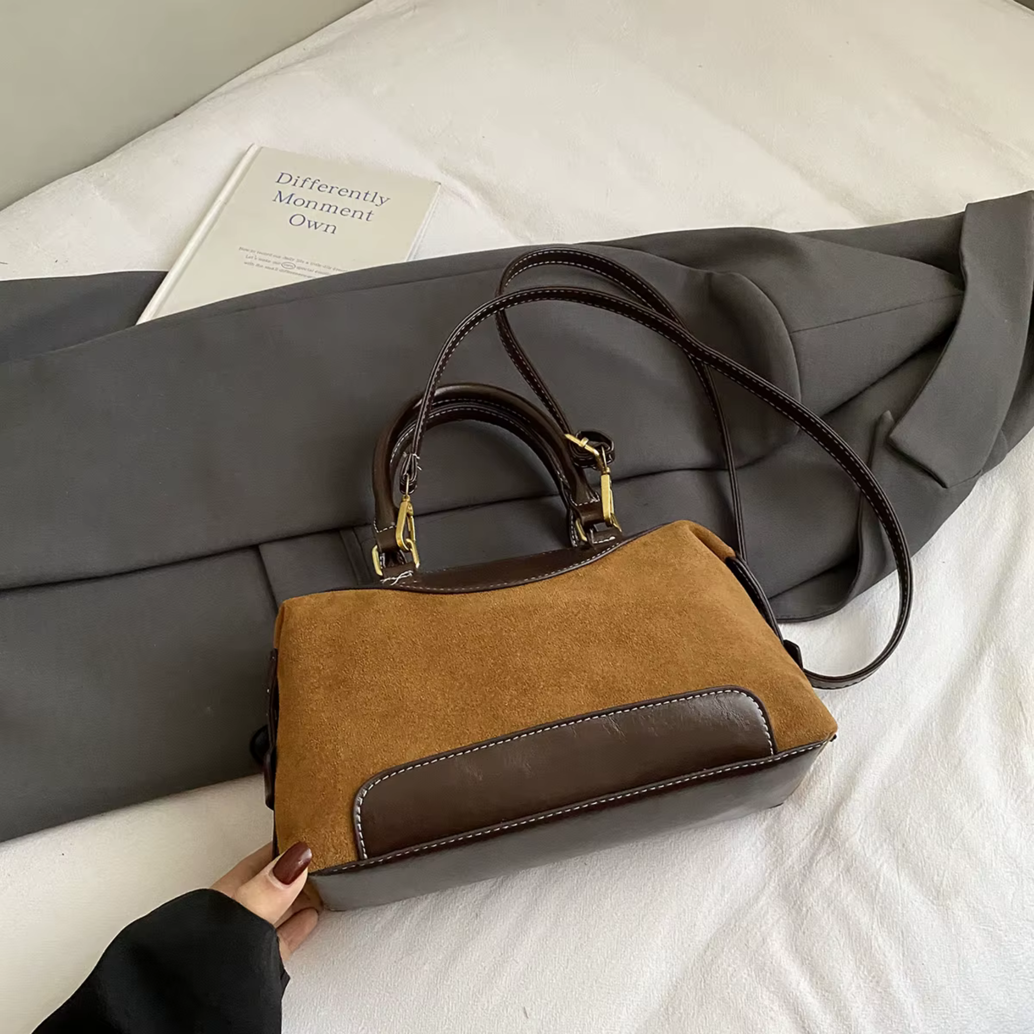Sac bandoulière femme en similicuir compact - Sienna