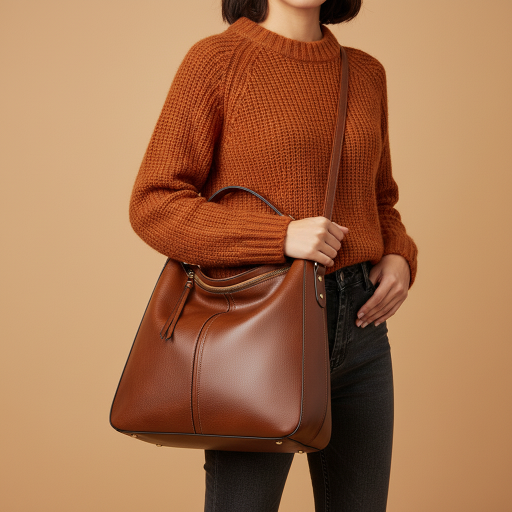 Hobo marron pull rouille