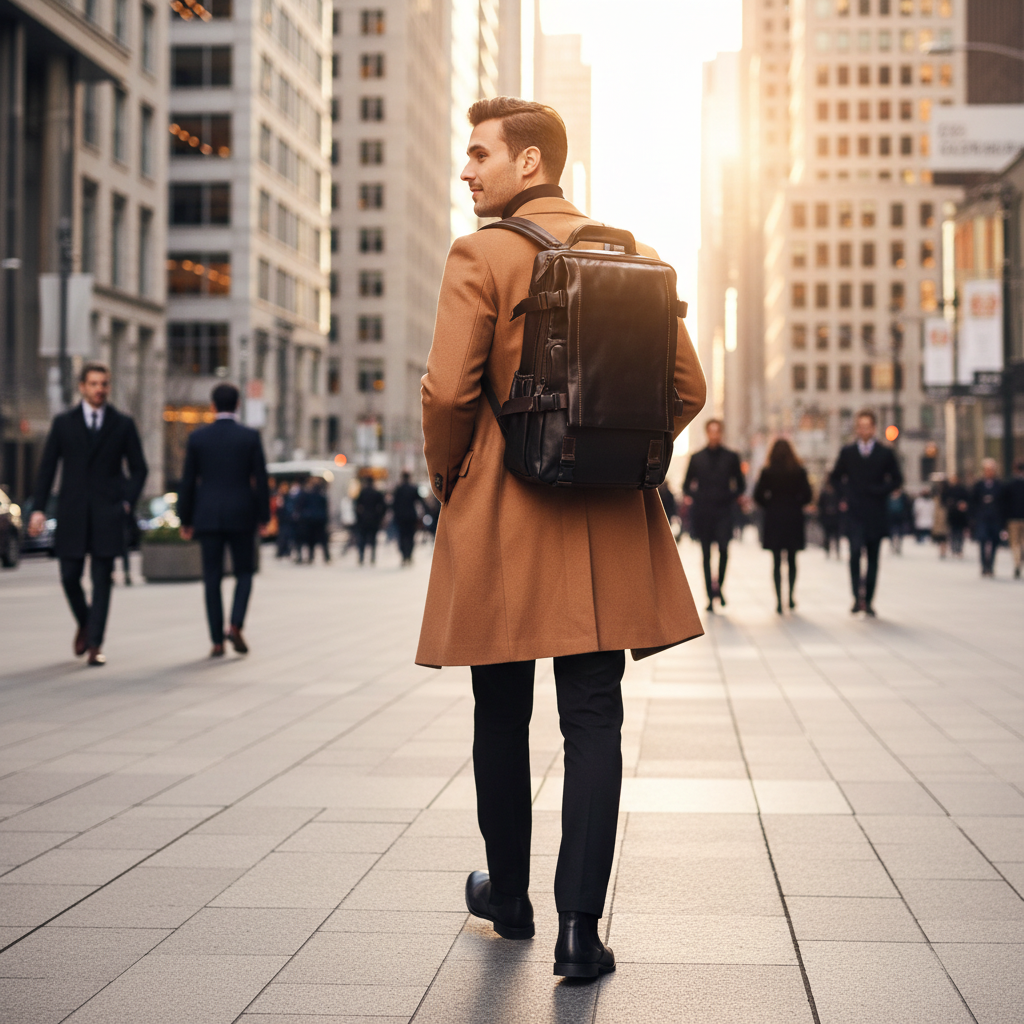 Homme manteau camel