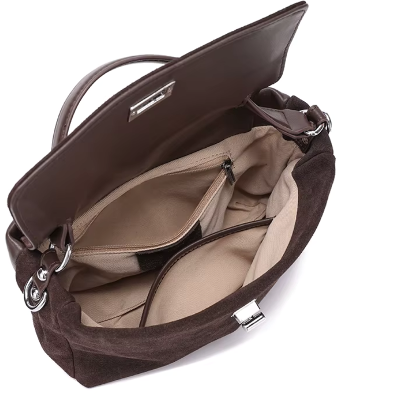 Sac bandoulière femme en daim élégant - Talina