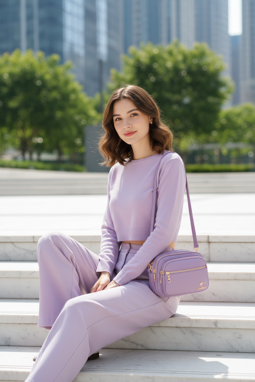 Lifestyle violet escaliers