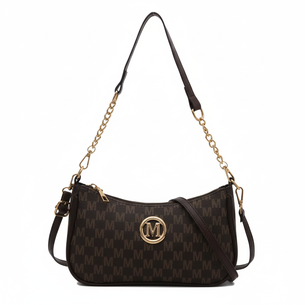 Marron - Vue de face avec les deux bandoulières