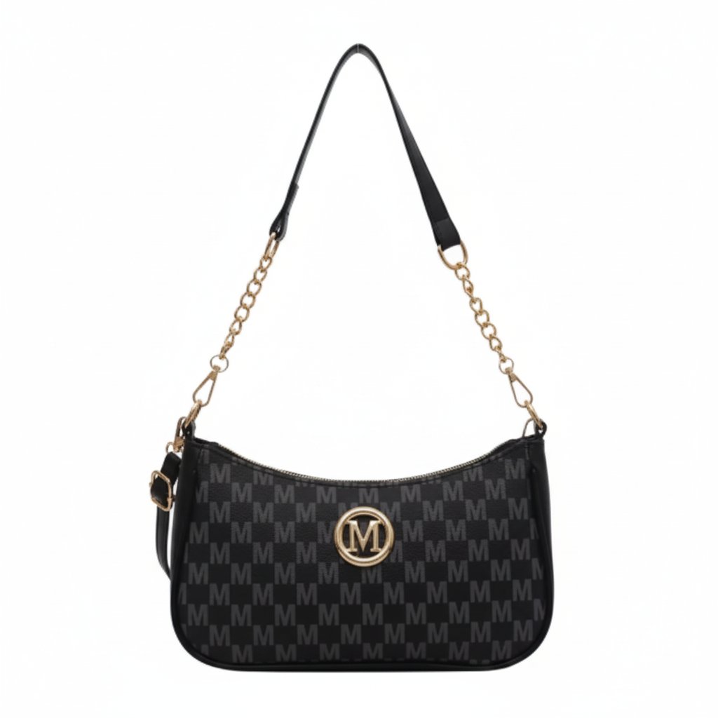 Noir - Vue de face avec les deux bandoulières