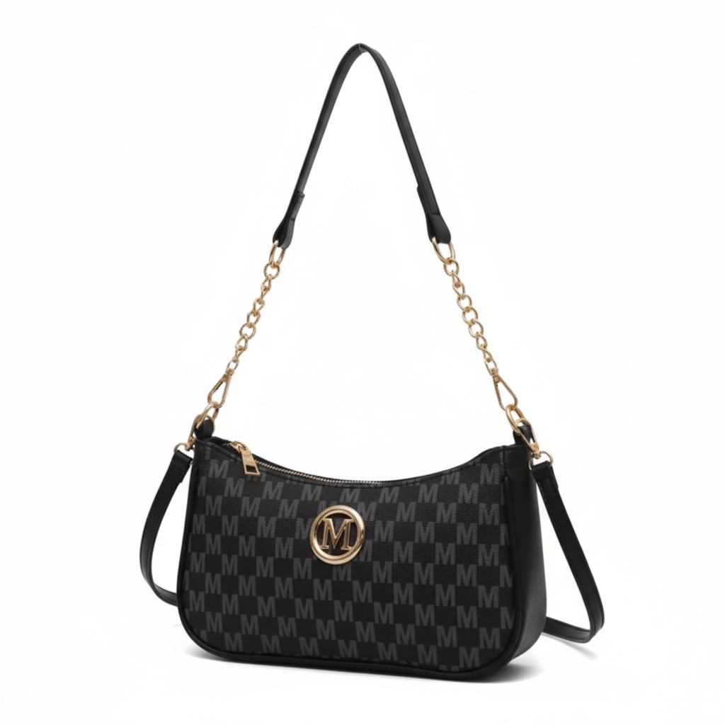 Noir - Vue de profil avec les deux sangles