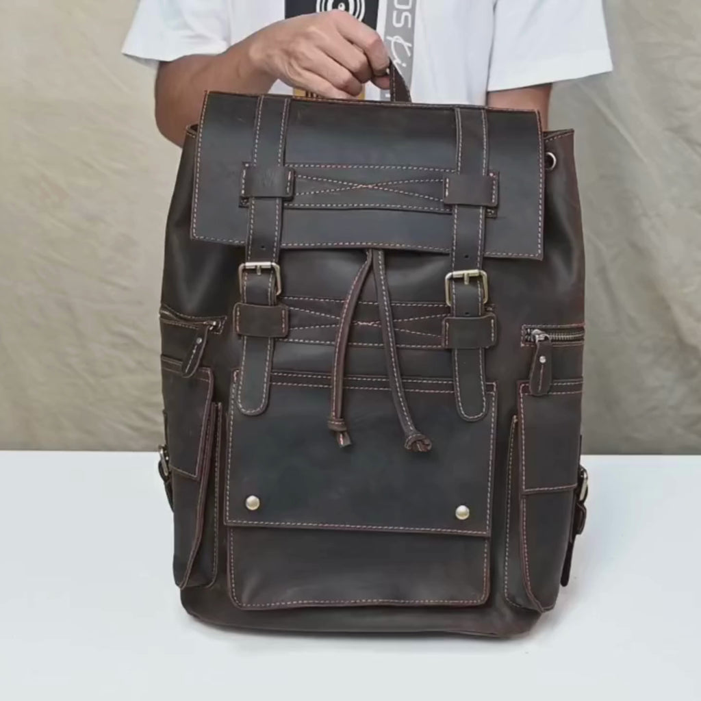 Sac à Dos Cuir Homme Marron | Bastien