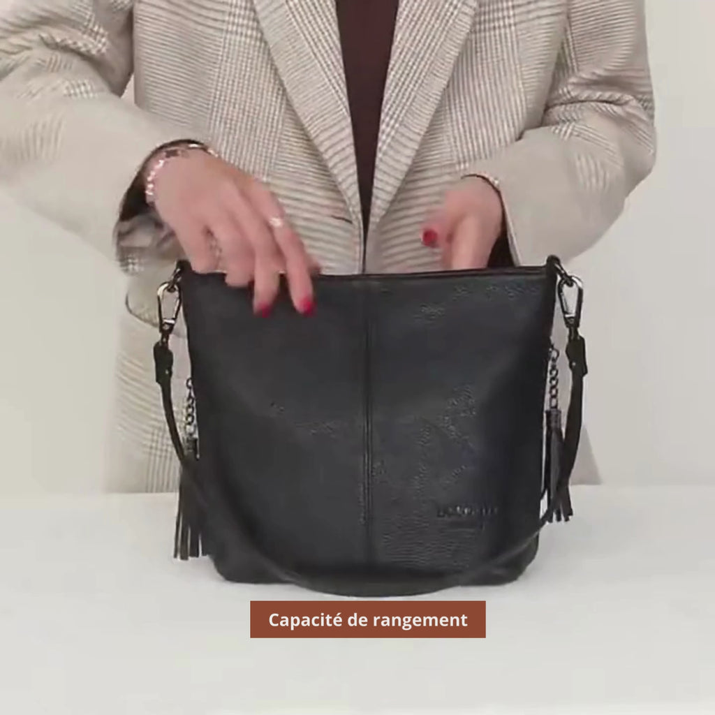 Sac bandoulière femme en similicuir grande capacité - Lara