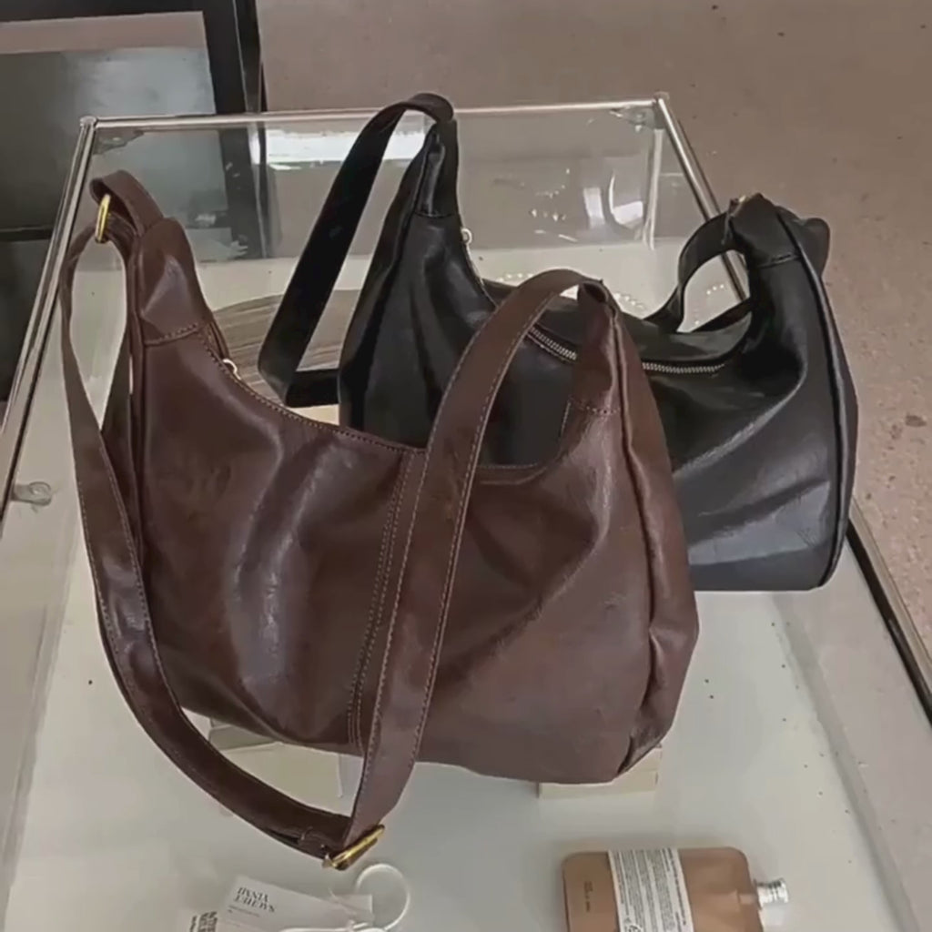 Sac Bandoulière femme en similicuir souple et pratique - LÉANA