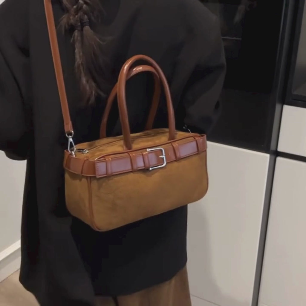 Sac bandoulière femme vintage en similicuir grande capacité - Liora