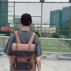 Sac à Dos Homme Cuir Marron Foncé  | Alex