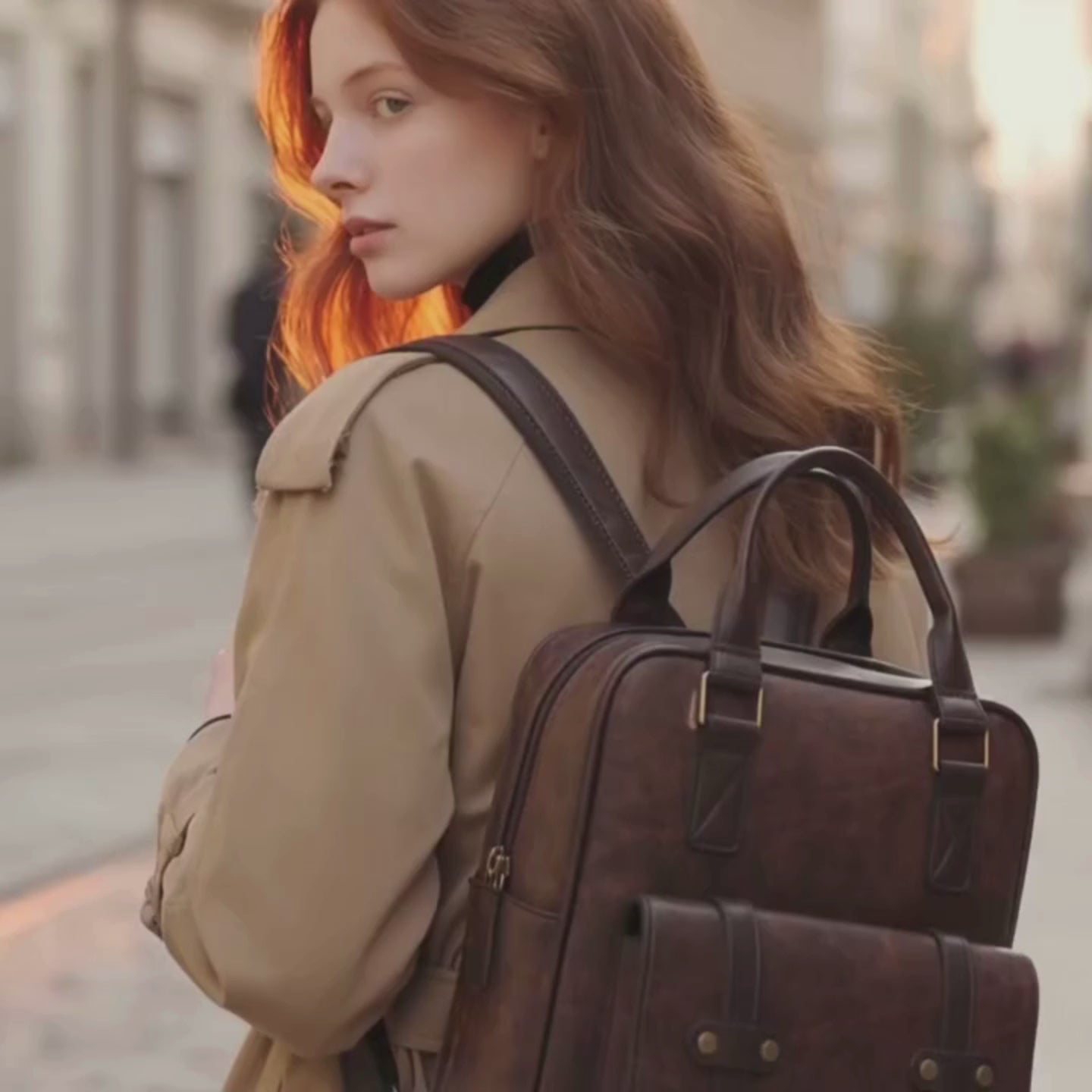Sac à Dos Femme Style Vintage Marron | Margaux