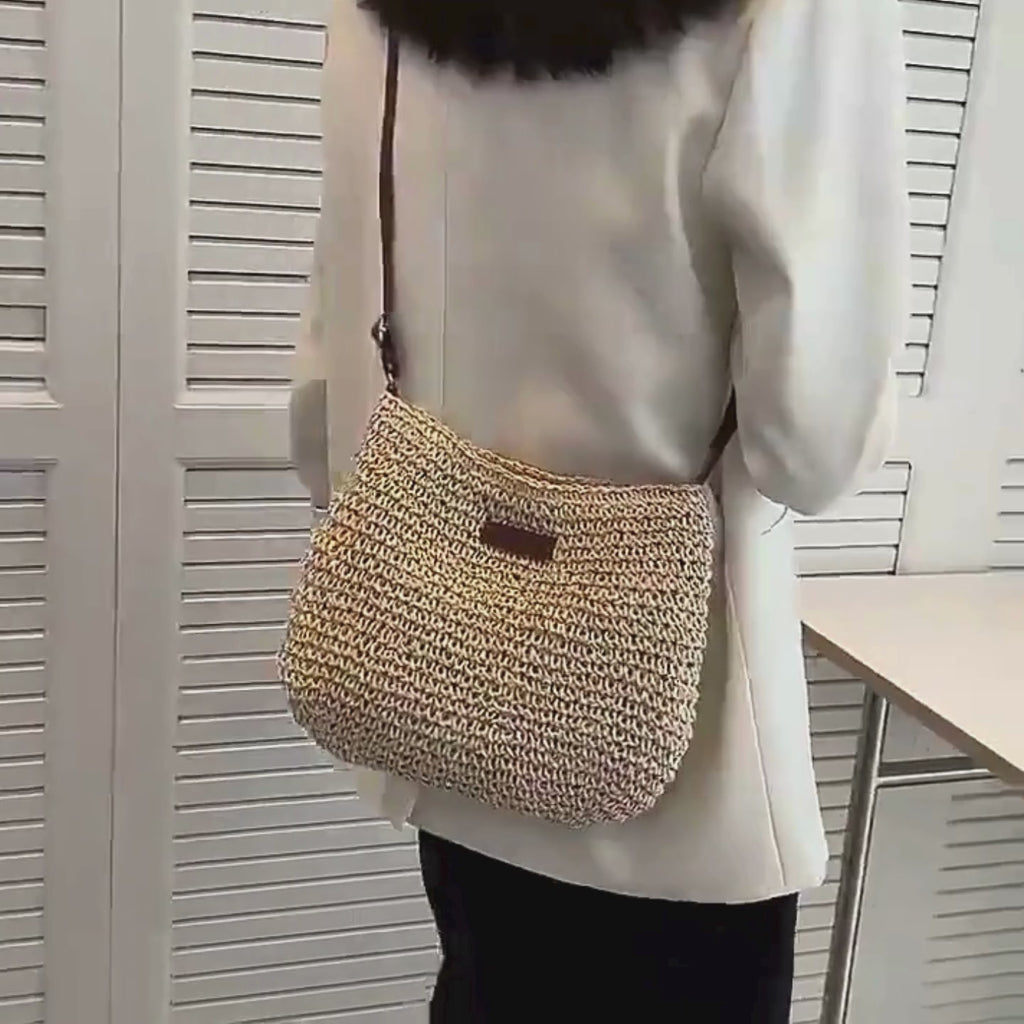 Sac bandoulière femme tressé à la main - Linaé