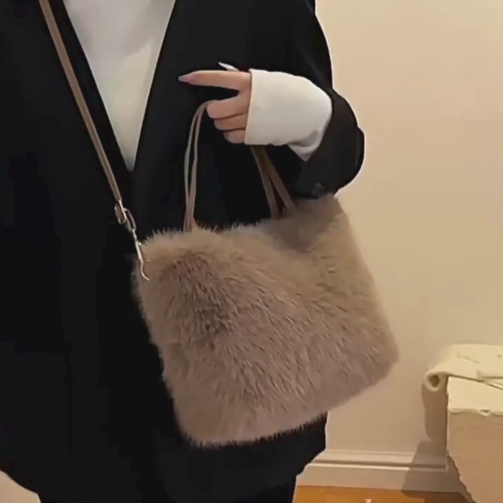 Sac bandoulière femme en Fausse Fourrure Doux Élégant - Dalya