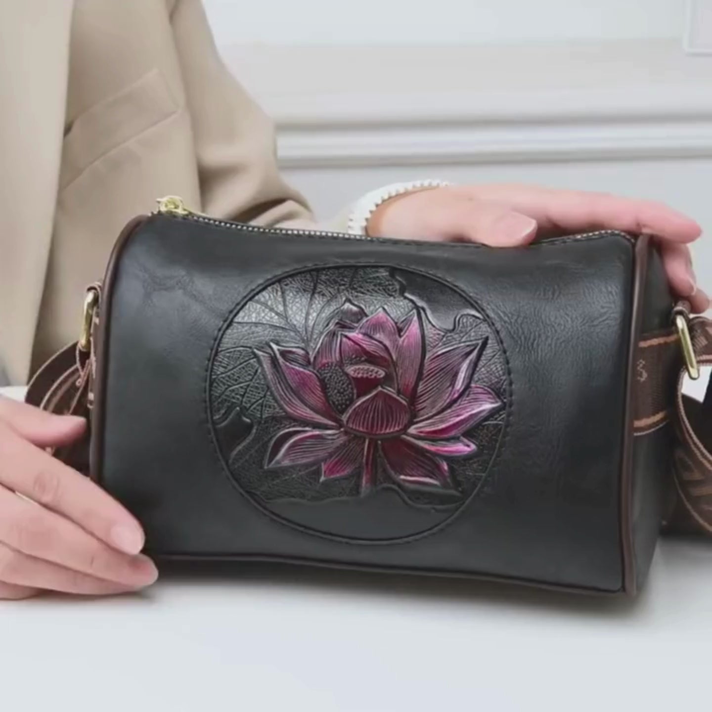 Sac Bandoulière en similicuir souple chic - Merine