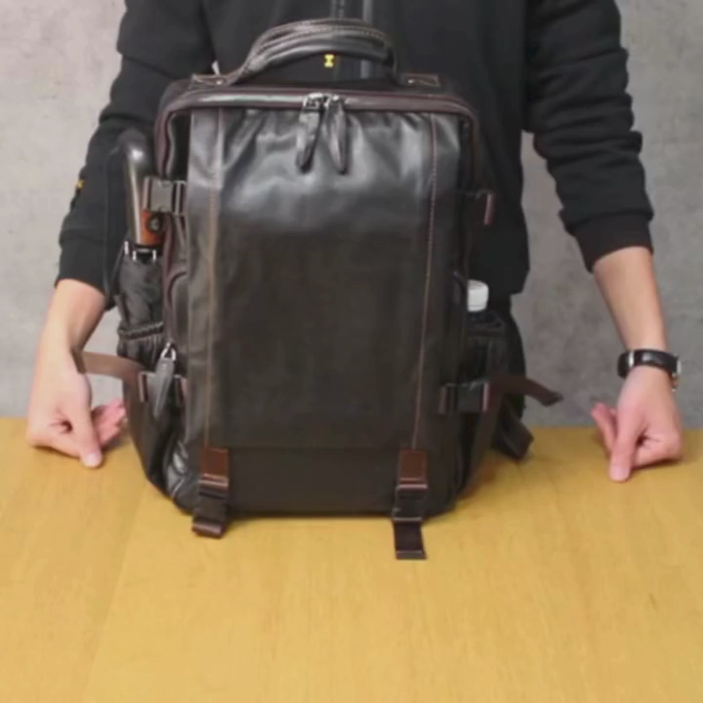 Sac à Dos Cuir Homme Noir | Maxime II