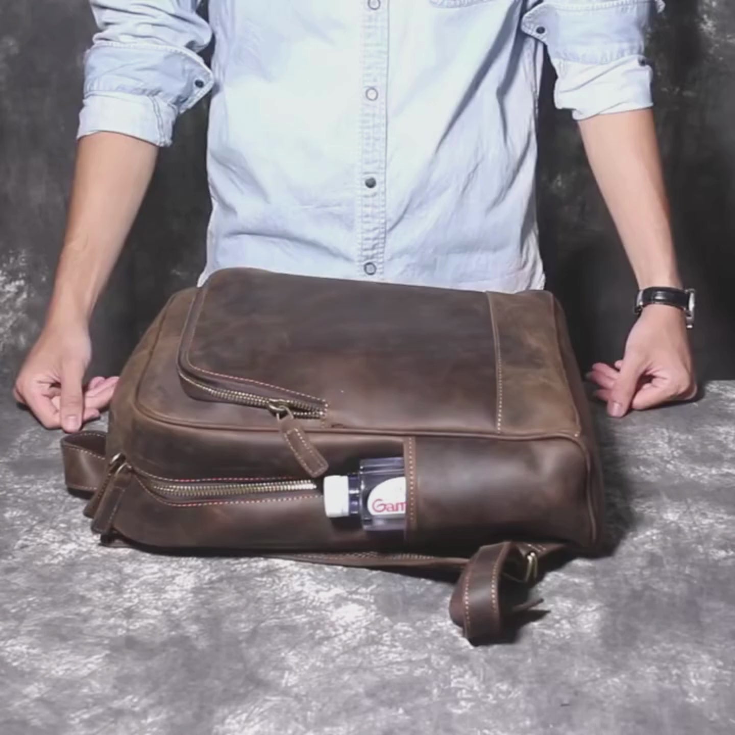 Sac à Dos Cuir Homme Femme Marron Vintage | Hugo II