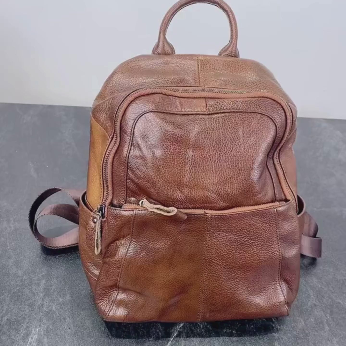 Sac à Dos Cuir Femme Marron | Élise
