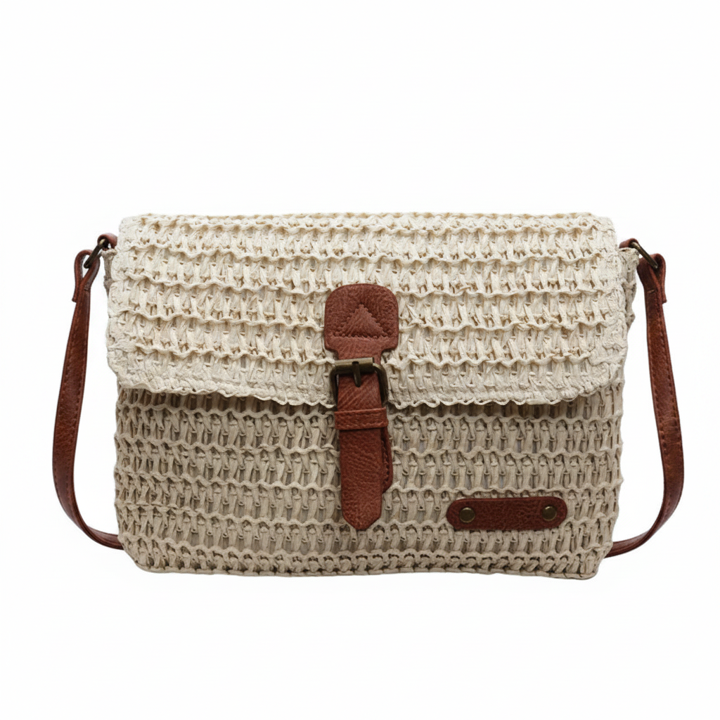Sac beige fond blanc