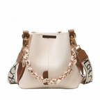 Sac bucket beige - fond blanc