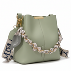 Sac bucket vert menthe - zoom détails