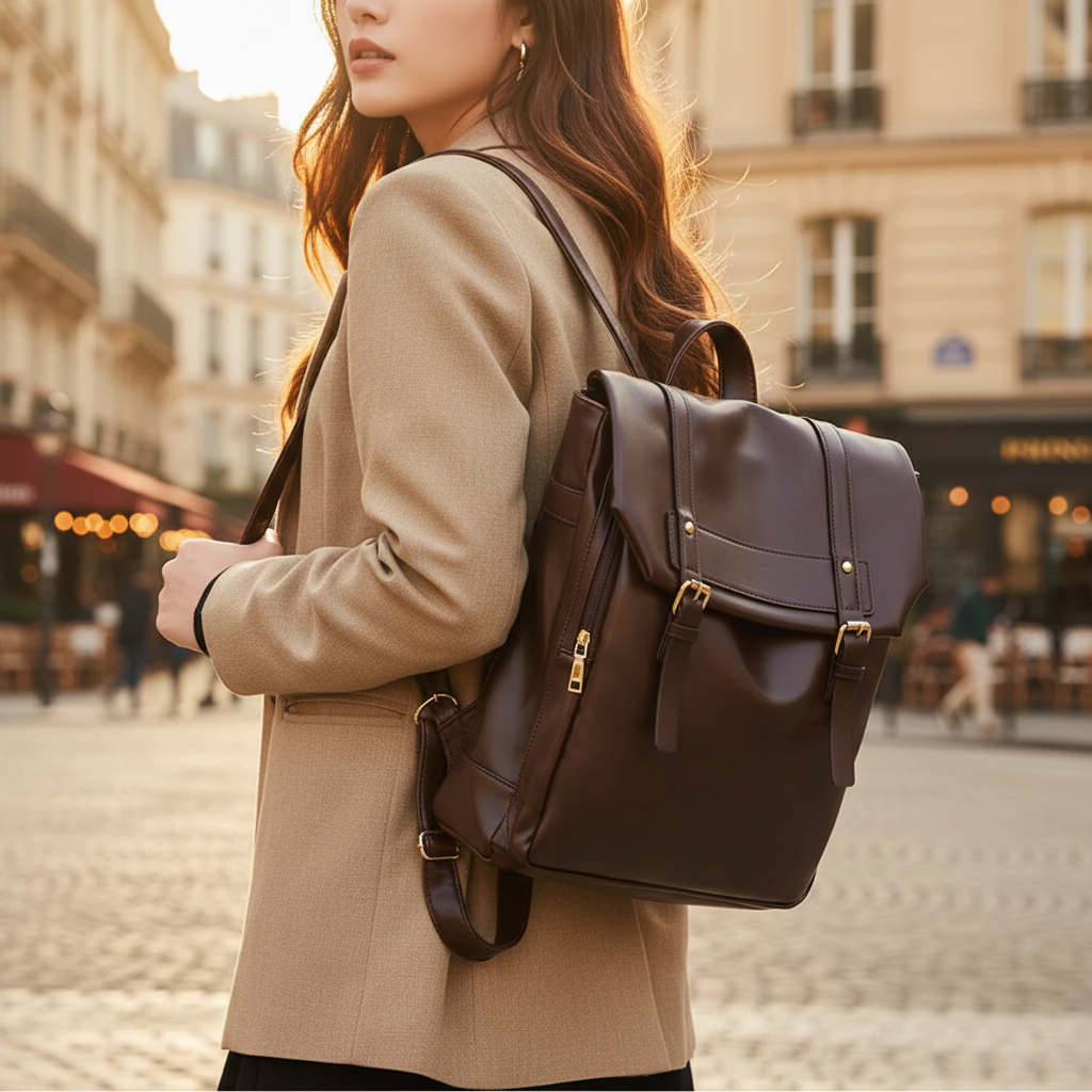 Sac chocolat jeune femme Paris
