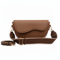 Sac croissant marron clair - deux bandoulières
