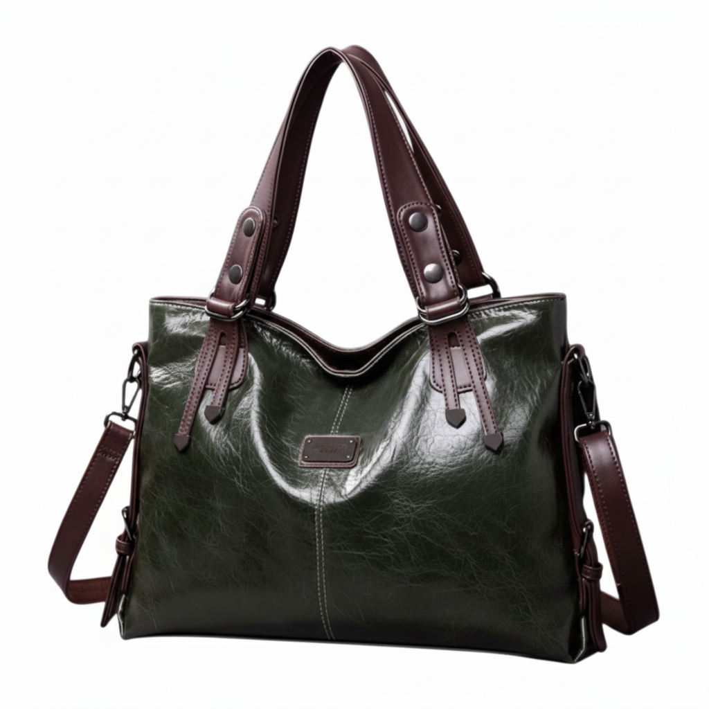 Sac en cuir vert