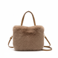 Sac fourrure beige
