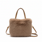 Sac fourrure beige