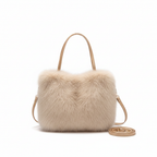 Sac fourrure crème